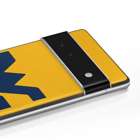 West Virginia University Yellow Background Google Pixel 6 Skin